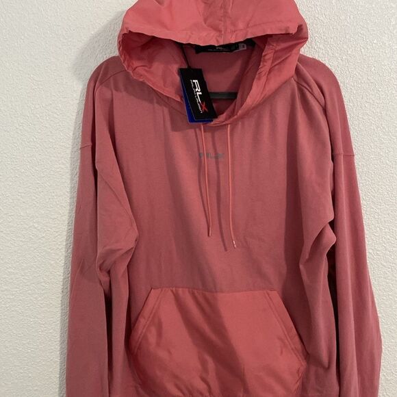 NWT-RLX- Ralph Lauren-Hybrid Performance Fleece Hoodie Desert Rose- Size XL - Picture 5 of 14